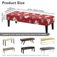 thumbnail image 3 of FUIALDOLG Christmas Dining Bench Cover, Stretch Washable Long Bench Seat Covers, Rectangle Table Chair Slipcover for Dining Room, Living Room, Kitchen(Adorable Santa Claus), 3 of 7