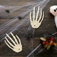 thumbnail image 5 of Haliyee ‌Realistic Halloween Skeleton Hands Decor - 6.1" Scary Plastic Claws for Haunted House,Party,Cosplay - Left & Right Hand Props with Hanging Hole (Pair), 5 of 7