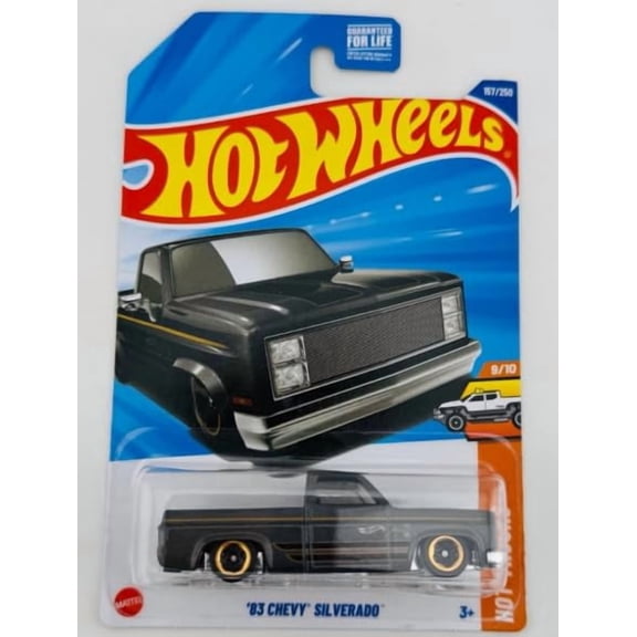 Vehículo de fundición Hot Wheels Chevy Silverado '83 escala 1:64