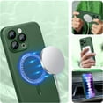 thumbnail image 5 of Dteck Magnetic Case for iPhone 15 Pro Max, Compatible with MagSafe, Matte Metallic Luster Design Slim Cover with Camera Lens Protector,Green, 5 of 5