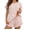 A Pink, variant on Plus Size Summer Outfits Women's Ruffle Sleeve Pajama Set Soft 2-Piece Loungewear Top And Ruffle Hem Shorts Sleepwear Pink Xl