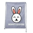 thumbnail image 2 of Easter Basket Backpack Bulk Cotton Drawstring Cinch Bags Easter Bunny Gift Bags - Hoppy Easter, 2 of 2