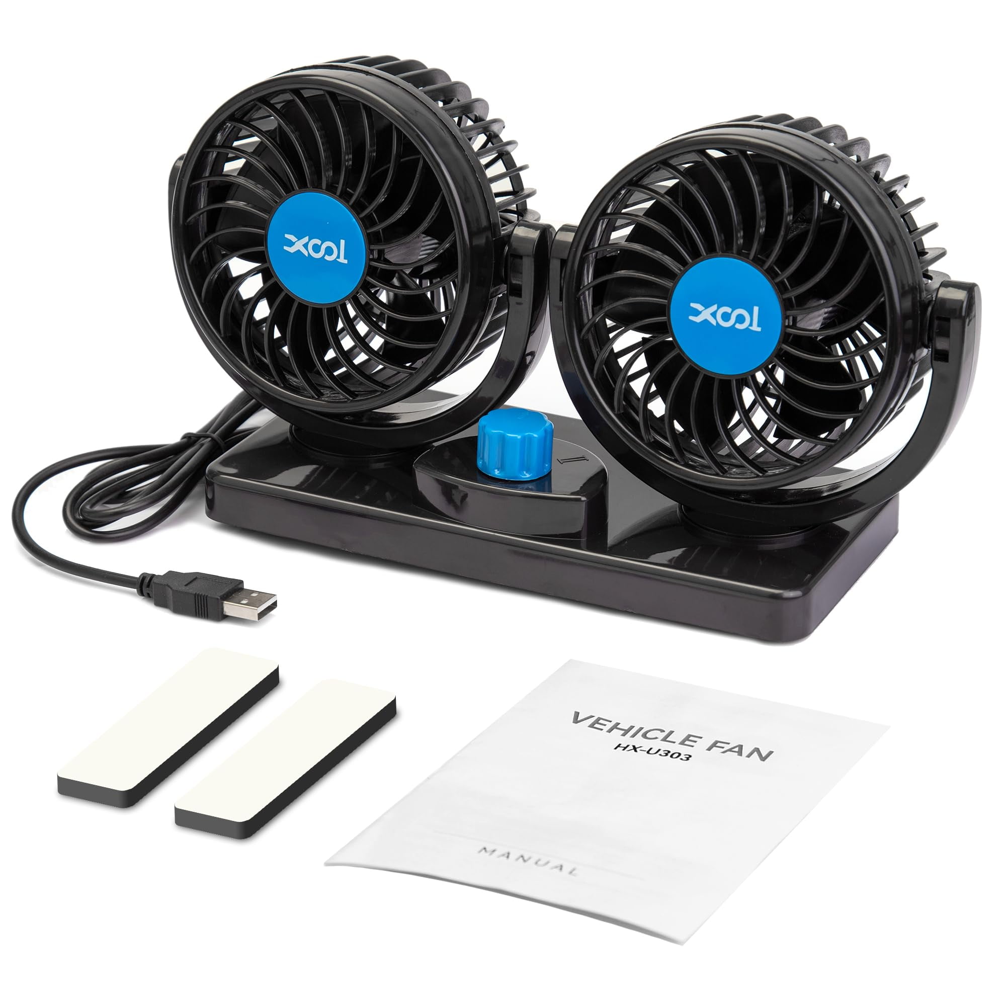  XOOL Electric Car Fans for Rear Seat Passenger