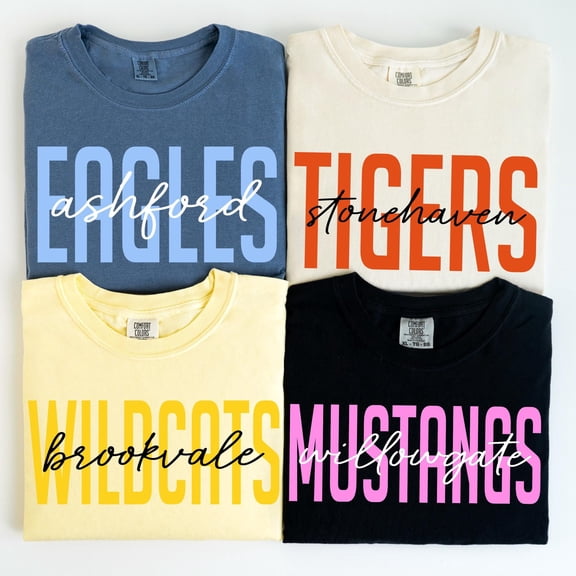 Custom School Mascot Shirt School Logo Tee Team Mascot Shirt Gift Custom Name Gifts For Ba