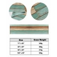 thumbnail image 3 of Bed Runner Scarf Twin Size, Farmhouse Teal Blue Brown Stain Bed Runners & Scarves for Foot of Beds, Vintage Wooden Striped Decorative Bedding Runner Scarf for Hotel Home Bedroom 71 x20 Inch, 3 of 6