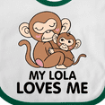 thumbnail image 4 of Inktastic My Lola Loves Me Boys or Girls Baby Bib, 4 of 4