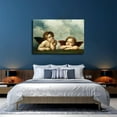 thumbnail image 4 of Raphael Winged Cherubs On Elbows Angel Canvas Painting Art Poster Realism Romantic Picture HD Print Poster Retro Painted Modern Home Bedroom Room Aesthetic Decoration (Unframed,24×32inch), 4 of 6