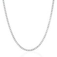 thumbnail image 2 of ARAIYA JEWELRY 925 Sterling Silver 3.05 mm Rhodium Plated Curb Chain 24'' for Women or Men, 2 of 5