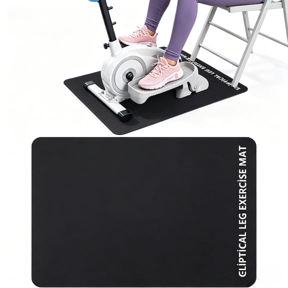 RYLZX Non-Slip Workout Mat for Ellipse Leg Exerciser, Ellipse Machine Mat, Exercise Mat for Under Desk Ellipticals, Suitable for Electric Seated Foot Pedal Exerciser, Stability & Floor Protection