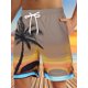 thumbnail image 2 of Pantalones cortos de tabla para hombre, pantalones cortos de baño, bermudas, pantalones cortos de playa, cordón ajustable, estampado 3D, gráfico de árbol de coco, transpirable, de secado rápido, 2 of 5