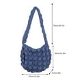 thumbnail image 4 of Women Cloud Bag Casual Quilted Ruched Large Capacity Shopper Purse Crossbody Bag, 4 of 10