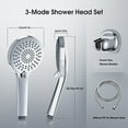 High Pressure Handheld Shower Head, 3 Spray Setting Showerhead Set with