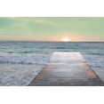 thumbnail image 2 of Schlabach, Sue 14x11 White Modern Wood Framed Museum Art Print Titled - Sunrise Dock, 2 of 4
