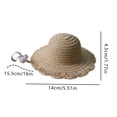 thumbnail image 3 of Weloille Cat Sun Protection Hat 1 Pack, Adjustable Soft Breathable Kitten Cap with Ear Cutouts, Windproof Non-Slip Pet Head Accessory, for Cats Small Puppies Outdoor Walking Photography, 3 of 7