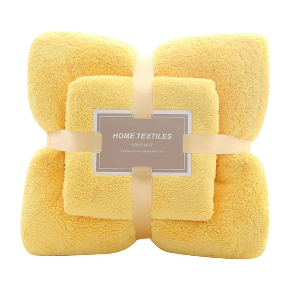 Pedty Towels for Your Wrist Kitchen Towel Sets 2Pc Set Towels Soft Large Bath Towel| Highly Absorbent| Daily Usage Bath Towel| Ideal for Pool Home Gym Spa Hotel Yellow