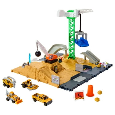 Matchbox Action Drivers Construction Bundle with 4 Toy Vehicles & 4 Accessories [Walmart Exclusive]