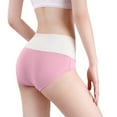 thumbnail image 6 of ShomPort Cotton Panties for Women High Waisted Stretchy Briefs Soft Color Blocked Hipster Underwear, 6 of 6