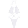 thumbnail image 1 of Gubotare Maillot de Bain une Pièce pour Femmes à Volants avec UPF 50+, Blanc Taille Unique, 1 of 5