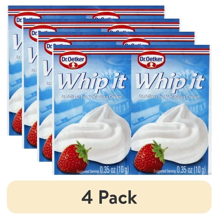 (4 pack) Dr. Oetker Whip It Whipping & Stabilizing Powder 0.35 oz