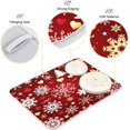 thumbnail image 4 of Christmas Snowflakes Heart Dish Drying Mat Kitchen Counter Mat Draining Mat Kitchen Accessories Dish Rack Pad for Dishes, Utensils, Countertops, Sinks 16x18in, 4 of 7