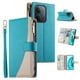 thumbnail image 4 of Funda cartera GANGXUN para Xiaomi Redmi 15C , cuero PU con tarjetero, cremallera, correa de mano, soporte y protección 750°, 4 of 6