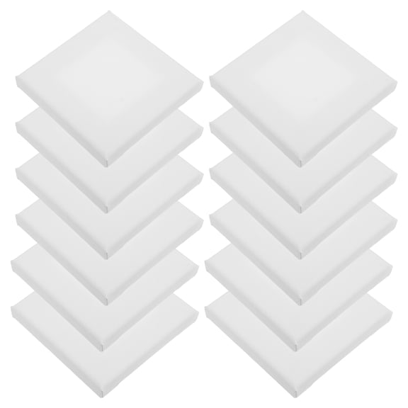 UPGRATOR 15-Piece Cotton Canvas Boards Set for Painting, Small Square Panels Bulk Pack for Drawing and Art Projects