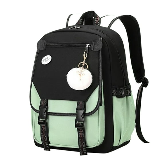 Backpack,School Bag for Primary Elementary Teenage, Middle Students Bookbag, Kawaii School Backpacks/Green