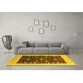 thumbnail image 3 of Ahgly Company Indoor Round Oriental Yellow Traditional Area Rugs, 4' Round, 3 of 4