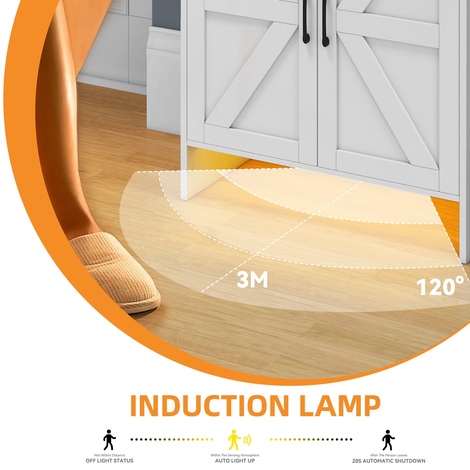 Uforic Shoe Cabinet with Top Drawer&Sensor Light ,Farmhouse Narrow Slim 6-Tier Shoe Storage Cabinet for 16 Pairs for Entryway, Foyer,White & Walnut
