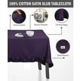 thumbnail image 6 of Vargottam Ruffle Tablecloth, Table Linens Rectangular Table Covers For Party Decor, Solid Dining Tabletop Covers Cotton Tablecloths,Purple,54 x 72 Inches, 6 of 7