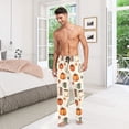 thumbnail image 6 of FORMRS Mens Pajama Pants with Pockets Sleepwear Lounge Bottoms Sizes S-2XL, Beige Fall Coffee, 6 of 7