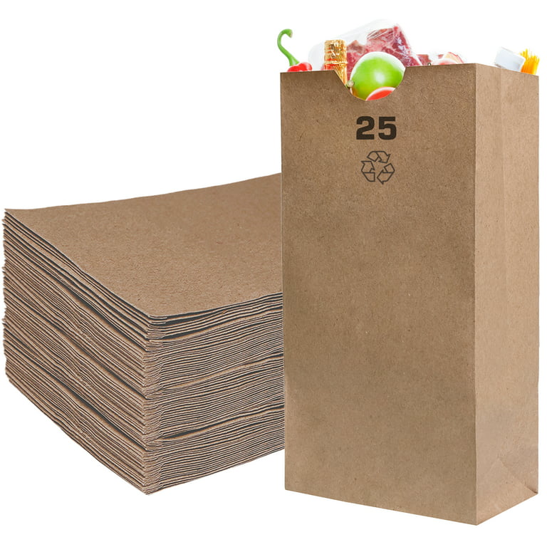 Paper Lunch Bags 25 Lb Brown Paper Bags 25LB Capacity - Kraft Brown Paper  Bags, Bakery Bags, Candy Bags, Lunch Bags, Grocery Bags, Craft Bags - #25