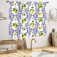 thumbnail image 4 of Lemon Kitchen Curtains,Rustic Yellow Fruit Farmhouse Flower Retro Blue Leaves Summer Plant Pattern Printed Living Room Bedroom Window Drapes Treatment 2 Panels,55X39 Inch, 4 of 5