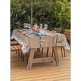 thumbnail image 2 of Outdoor Tablecloth with Umbrella Hole and Zipper, Happy Easter Rectangle Table Cloth 54x80 Inch Waterproof Tablecloth, Vintage Blue Truck Bunny Duck Wooden Grain Picnic Table Cover for Patio Camping, 2 of 7