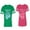 Men Green / Women Pink, variant on Boyfriend Girlfriend Fiance Husband Wife Matching Couple Cotton Jerseys (Men Green / Women Heather) (Men XL / Women XL)