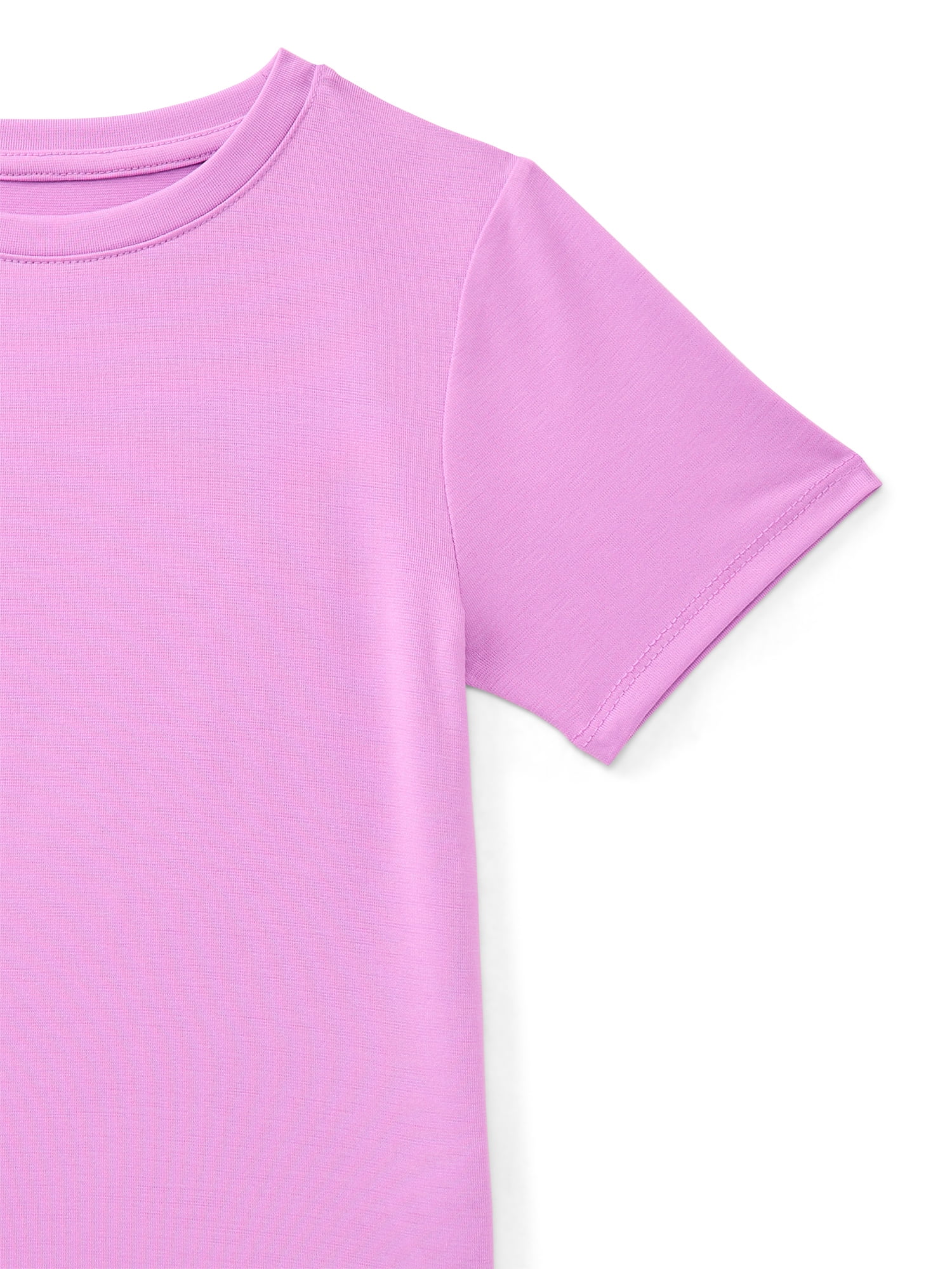 Athletic Works Girls Active Tee with Short Sleeves, Sizes 4-18 & Plus