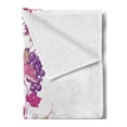 thumbnail image 2 of Vineyard Soft Flannel Fleece Throw Blanket, Vibrant Colored Twiggy Branch with Berries Leaves Plants Trees Wild Habitat, Cozy Plush for Indoor and Outdoor Use, 50" x 60", Fuchsia Purple, by Ambesonne, 2 of 5