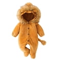 thumbnail image 2 of ZHANGDER Infant Toddler Lion Fancy Dress Costume Baby Winter Flannel Hooded Romper Christmas Jumpsuit, 2 of 8