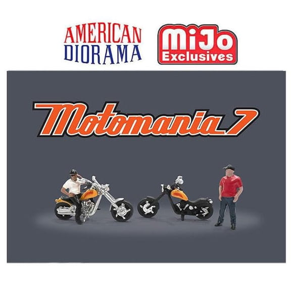Diecast Figure Set American Diorama Motomania 7 1/64 Scale