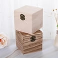 thumbnail image 2 of Storage Holder Square Shaped Storage Container Wood Practical Wooden Vintage Jewelry Storage Box, 2 of 6