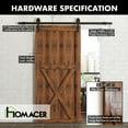 thumbnail image 3 of Homacer Black Rustic Sliding Barn Door Hardware Kit, for One/Single Door, 11ft Long Flat Track, Arrow Design Roller, Heavy Duty, for Interior & Exterior Use, 3 of 3