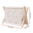 thumbnail image 4 of Nordic Cotton Woven Storage Basket Boho Macrame Magazine Rack Desktop Book Shelf Photo Prop, 4 of 10