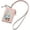 Light Pink, variant on Leather ID Case with Lanyard, Minimalist Slim Badge Holder Card Wallet for Women & Men, Fashion ID Case with Clear Window, Zipper Pocket & Retractable Badge Reel