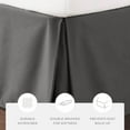 thumbnail image 5 of Noble Linens Gray Pleated Dust Ruffle Bed Skirt, Queen, 5 of 10