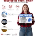 thumbnail image 2 of TRADESAFE Employees Must Wash Hands Sign, Wall Signs, 14” x 10”, 40 Mil Aluminum Signs For Business, 2 of 8