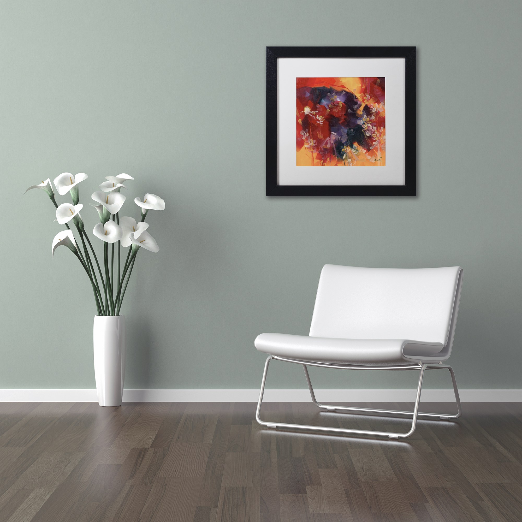 Trademark Fine Art "Hot Nights" Canvas Art by Masters Fine Art, White Matte, Black Frame