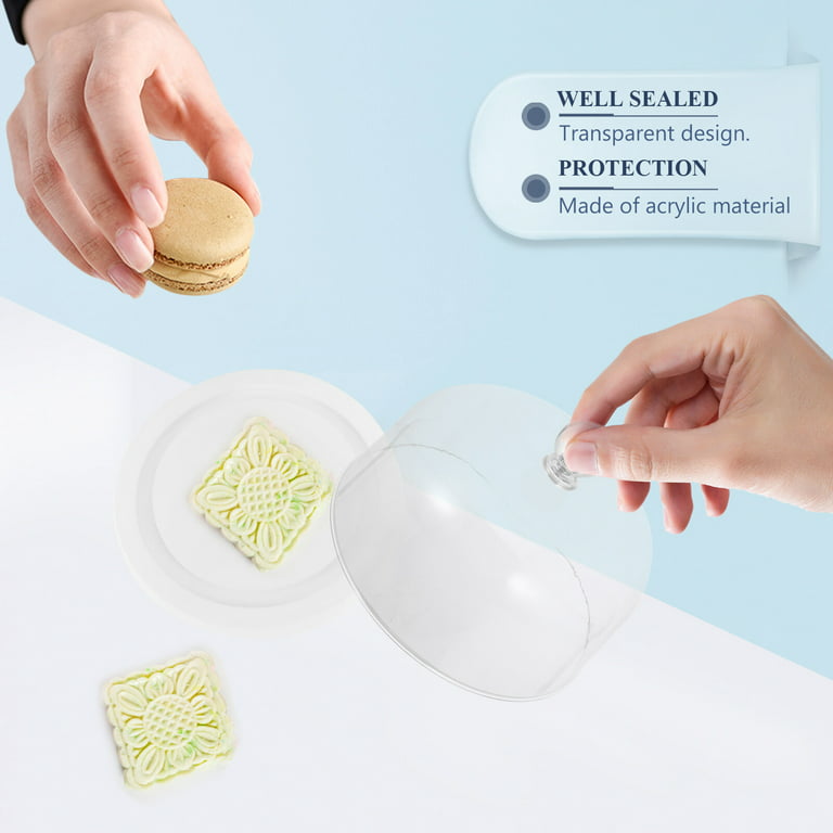 Set 3 Plastic Food Dust Dessert Display Dome Picnic Fly