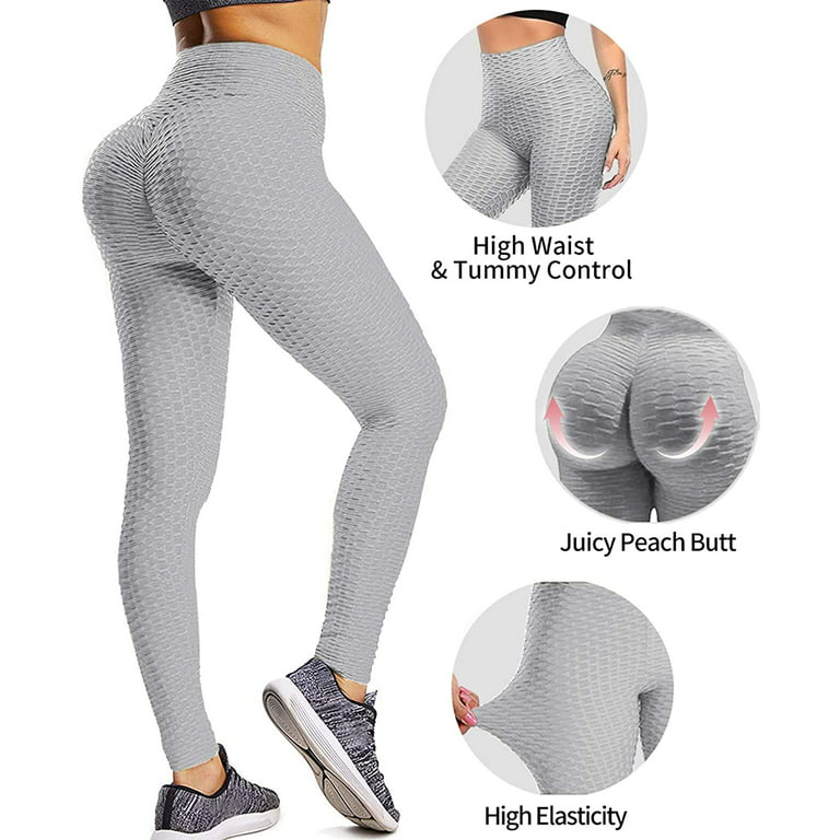 Women's High Waist Yoga Pants Tummy Control Workout Ruched Butt