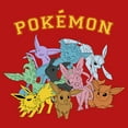 thumbnail image 2 of Girl's Pokemon Colorful Eeveelutions Animals  Graphic Tee Red Small, 2 of 5