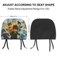 thumbnail image 2 of Power Ninjago Car Headrest Cover Decor Vehicles Seat Pillow Cover Protector Accessories Auto Front/Rear Seats Head Rest Cover Universal Fit Most Cars Sedan SUV Van, 2 of 7